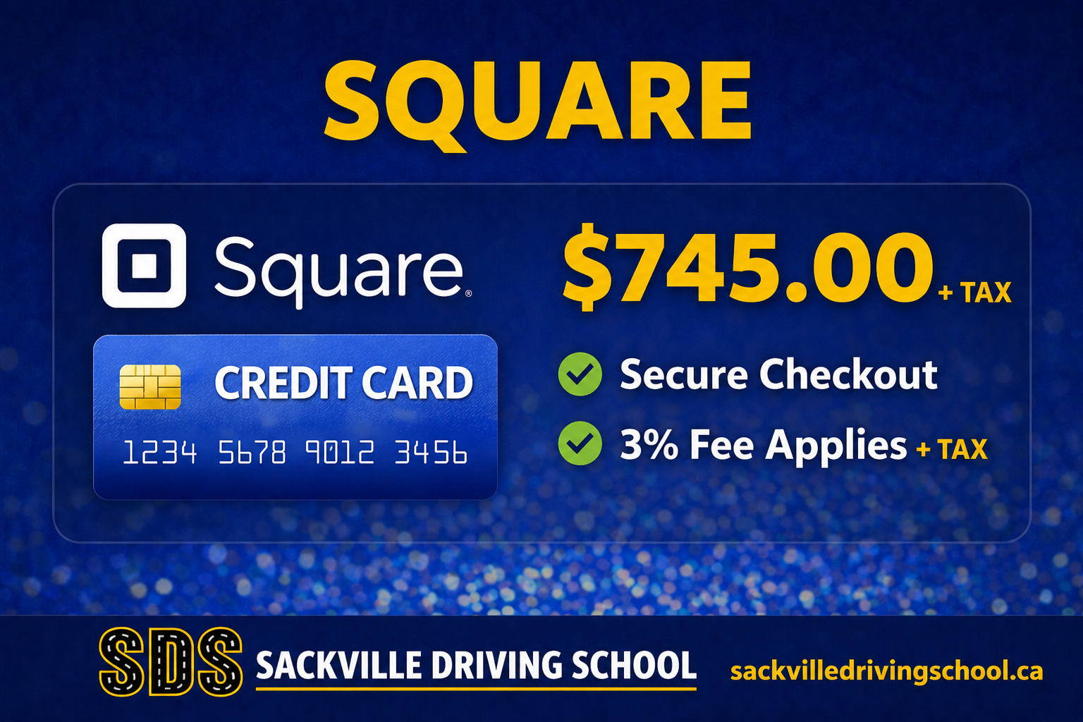 Sackville Driving School CC Payment